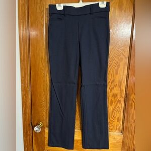 Women's Navy Textured Dress Pants